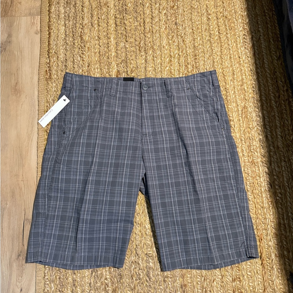 Calvin Klein Charcoal Plaid Men's Shorts